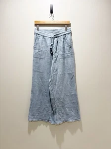 KENSIE Women’s Light Dusty Blue Wide-Leg Cropped Gauze Relaxed Pants Size Large - Picture 1 of 5