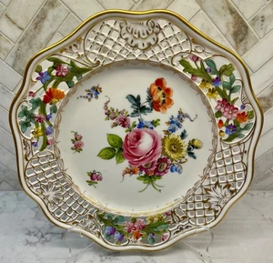 Richard Klemm Dresden Reticulated Plate. - 10" - Picture 1 of 3