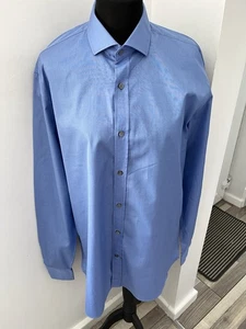Aquascutum Dress Blue shirt Size M Chest 42 - Picture 1 of 4