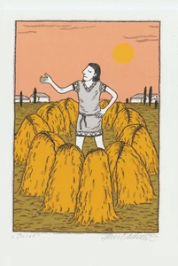 Original vintage color serigraphy Art Print "Josef" by REBEC RENE / Czechia - Imagen 1 de 1