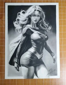 Supergirl Kara Zor-El - Original Art And Signed Rafa Schneider - Ed Benes Studio - Picture 1 of 3