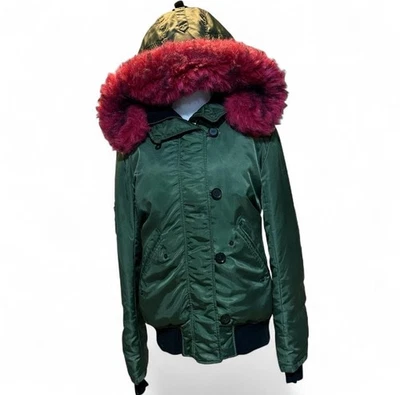 Abrigo Bomber S13 New York Parka Puffer Pato Plumón Verde Oliva Talla Grande  Foto 1 de 4