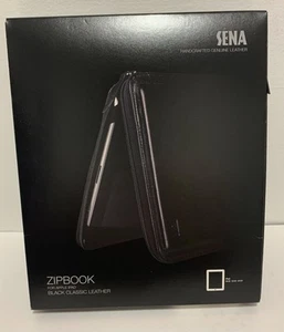 Sena Zipbook For Apple iPad 1/2/3/4 Hand Crafted Genuine Black Leather NEW - Picture 1 of 5