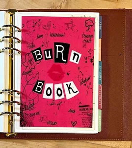 *Burn Book* Tablero de instrumentos Mean Girls 4 uso con agenda de anillo ErinCondren A5~ - Imagen 1 de 3