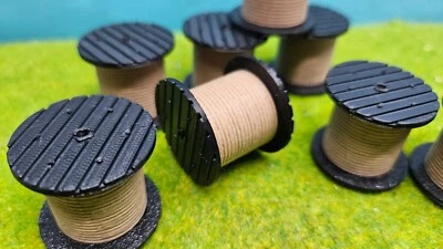 Avvolgicavo 4 o 8 pezzi H0 come carico per carri pesanti e pianali - Immagine 1 di 3