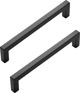 JOY DECOR 10 Pack Solid 5 Inch Kitchen Cabinet Handles Square Matte Black Cabine - Picture 1 of 8