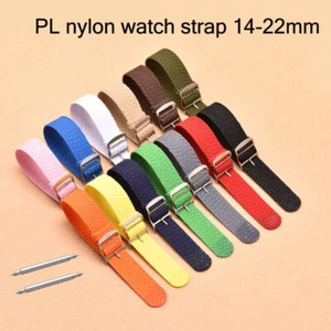 Nylon Bangle Bracelet Watch Band 14-20 22mm Weave Fabric Strap Canvas Wristbands - Picture 1 of 31