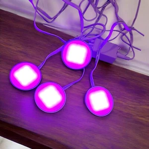 RGBW Wireless LED 10 Puck Light Set Color Changing Under Cabinet With Remote - Picture 1 of 5