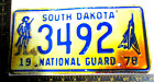 South Dakota license plate 1978 National Guard collectible garage memorabilia