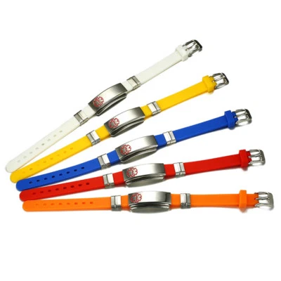 Pulsera de identificación de alerta médica personalizada de silicona para salvar vidas de emergencia Foto 1 de 4