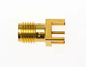 SMA Edge Mount Bulkhead Jack Receptacle RF Coaxial Connector 19-70-1-TGG - Picture 1 of 3