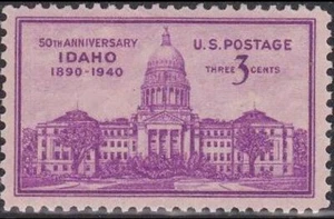 BRIEFMARKE US SCOTT 896 "Capitol Bldg. at Boise " 3 Cent MH 1940 - Bild 1 von 1