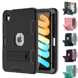 Hybrid Shockproof Heavy Duty Stand Case Cover For iPad mini 6th 5th 4 3 2 1st - Picture 1 of 46