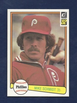 CENTERED RAZOR SHARP HI GRADE 1982 DONRUSS  #294 MIKE SCHMIDT .99 SH B832 - Image 1 of 2