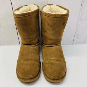 Bearpaw Womens 608W-Emma Short Fur Lined Suede Hickory Brown Winter Boots Size 6 - Picture 1 of 20
