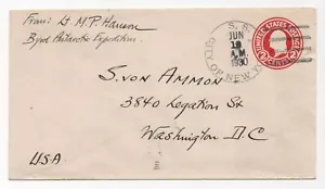 US ANTARCTICA 1930 SS CITY OF NEW YORK LT MP HANSON RADIO ENG AUTOGRAPHED COVER - Picture 1 of 2