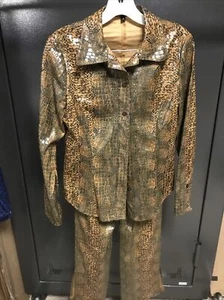Python Snake Skin Style Jacket & Pants Set Size 4 - Beautiful Set. See Pictures - Picture 1 of 12