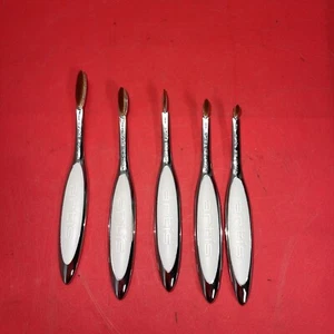 Artis Elite Collection Make-Up Whine Finish Cosme Fibre 5 Brush Set Used #2 - Picture 1 of 12
