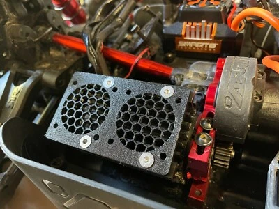 SKOOKUM RC Arrma Outcast Kraton 8S Dual 40mm Motor Fan Mount Adapter Cooler Spektrum Firma