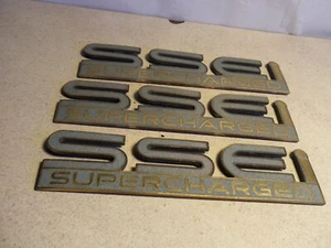 93-05 PONTIAC BONNEVILLE SSEI 3 EMBLEMS DOOR TRUNK SUPERCHARGED LT BLUE CHROME - Picture 1 of 6