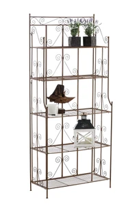 Estantería Decorativa de Hierro Ciara Plegable con 5 Estantes en Estilo Rústico - Imagen 1 de 2