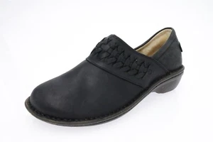 Mujer UGG AUSTRALIA Cuero Negro Casual Zuecos Zapatos Talla 6 - Imagen 1 de 6