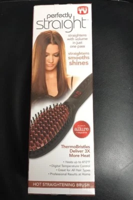 PerfectlyStraight Auto Shut-off Ceramic Straightening In Minutes Brush Convinent - Image 1 of 4