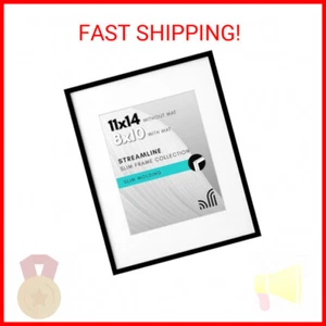 Americanflat 11x14 Picture Frame with Shatter-Resistant Glass - Use as 8x10 Fram - Picture 1 of 2