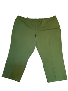 Isaac Mizrahi Live! 24/7 Stretch Classic Ankle Pants Green Petite Plus 32 NEW - Picture 1 of 7