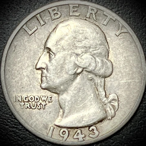 1943 S Washington Quarter - VF - 90% Silver 25C Cover