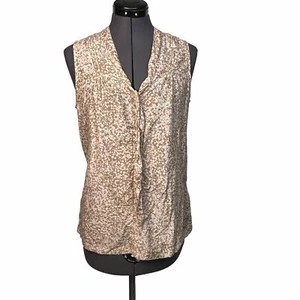 Gap Women's Sleeveless Blouse Top V-Neck Silk Blend Tie-Front Size S - Picture 1 of 7
