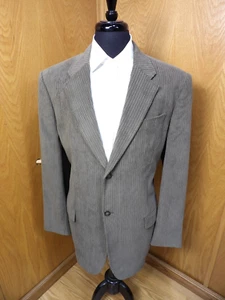 Mens Blazer Sport coat Jacket Perry Ellis 46L Gray Corduroy NWOT S#154 - Picture 1 of 6