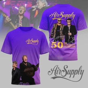 Air Supply – 50th Anniversary Tour 2025 Gift For Fans S-5XL 3D AOP T-shirt MD642 - Picture 1 of 3