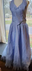Women's Handmade Fantasy Fairy Godmother Cosplay Theater Costume Blue Dress Vtg - Picture 1 of 14