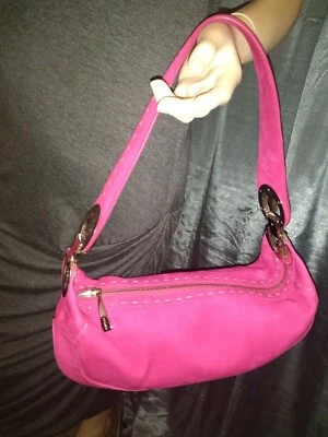 Bolso Hobo Shouder Escada Nubuk Eluna Rosa Magenta (1530) Foto 1 de 4