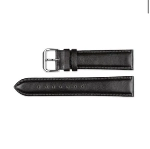 DeBeer Paris Watch band 20mm Black Smooth Leather #33-20L Straps Bargains Gifts - Picture 1 of 4