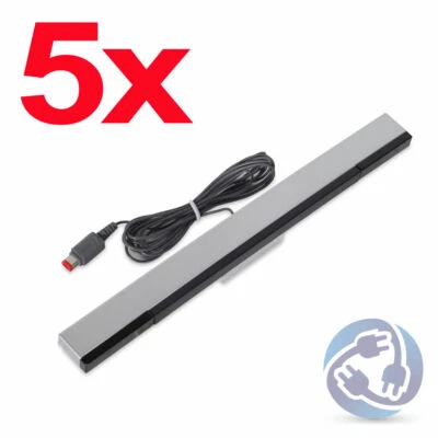 CONSUMER CABLES LOT 5x Wired Infrared Motion IR Signal Ray Sensor Bar for Nintendo Wii U Remote