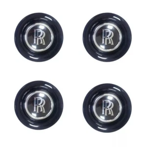 4* Rolls-Royce Cullinan Ghost Centre Hub Cover Black OEM：36136882272 36106891936 - Picture 1 of 4