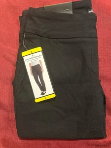 Hilary Radley Damen 29" Schrittlänge schmale integrierte Bauchkontrolle Überziehhose schwarz - Bild 1 von 1