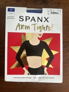 SPANX 20155R Women's Sz Medium Cobalt Blue Opaque Long Sleeve Arm Tights - Picture 1 of 6