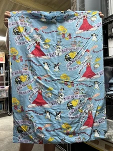 Vintage 1987 Who Framed Roger Rabbit Flat Twin Size Bed Sheet / Fabric - Picture 1 of 3