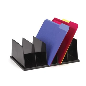 Large Sorter, 5 Compartments, 9 x 13 1/2 x 5 Inches, Black (21222) - Picture 1 of 6