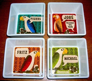 Disney Parks Adventureland Enchanted Tiki Room 4 Bowls Appetizer Set - Picture 1 of 2