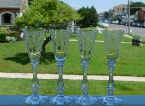 4 CAMBRIDGE ROSEPOINT ROSE POINT CLEAR CORDIAL GLASSES - Picture 1 of 3
