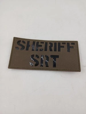 Sheriff SRT Tactical Patch Olive Hook Backing Law Enforcement Uniform Gear - Image 1 of 4