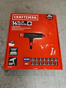 CRAFTSMAN. 14 pc. CMHT26001-2 T-Handle Allen Hex Keys Set SAE & MM. New In Box - Picture 1 of 10