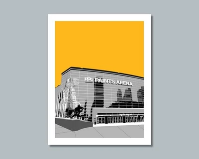 Foto foto del horizonte de la arena pinturas PPG de los pingüinos de Pittsburgh 8x10 11x14 16x20 WBN Foto 1 de 4