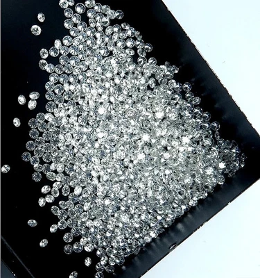100 PCS Loose Lab Grown Diamonds Lot 1.20 mm Round D-F IF Certified CVD Diamond - Image 1 of 4