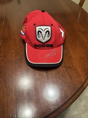 Vintage Dodge Racing NASCAR #19 Jeremy Mayfield Embroidered Red Hat Signed - Image 1 of 4