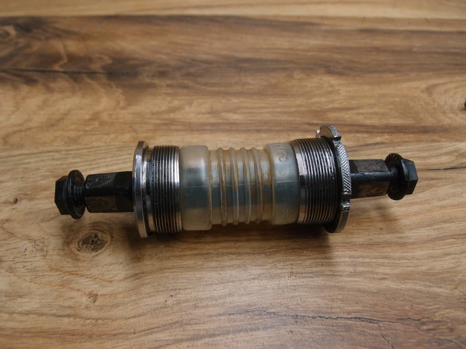 1986 vintage road bike bottom bracket Shimano 3P Cr-Mo 119 mm BSA / 68 mm - Image 1 of 4